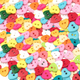 25mm Multicolour Heart Shape Resin Buttons (Pack of 100)